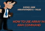 How to use array in awk command