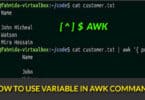 How to use variable in awk command