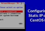 Configuring Static IP on CentOS 8