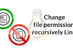 Change file permissions recursively Linux