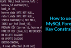 How to use MySQL Foreign Key Constraints