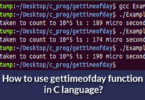 How to use gettimeofday function in C language?