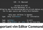 Important vim Editor Commands