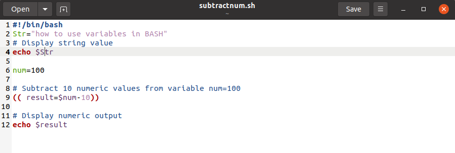 BASH - Variables in BASH Script