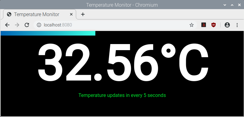 Temperature Monitor every 5 seconds