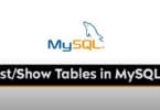 List or Show Tables in MySQL